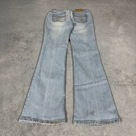 Street Wear Society Denim Bootcut Jeans Light Wash Y2K Faded - Size: 7 - Picture 9 of 12